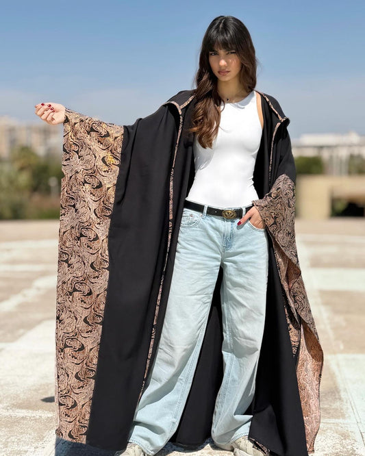 Midnight Onyx Hooded Bisht