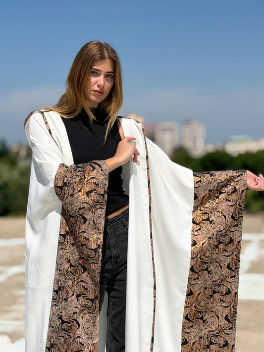 Ivory Dune Hooded Bisht
