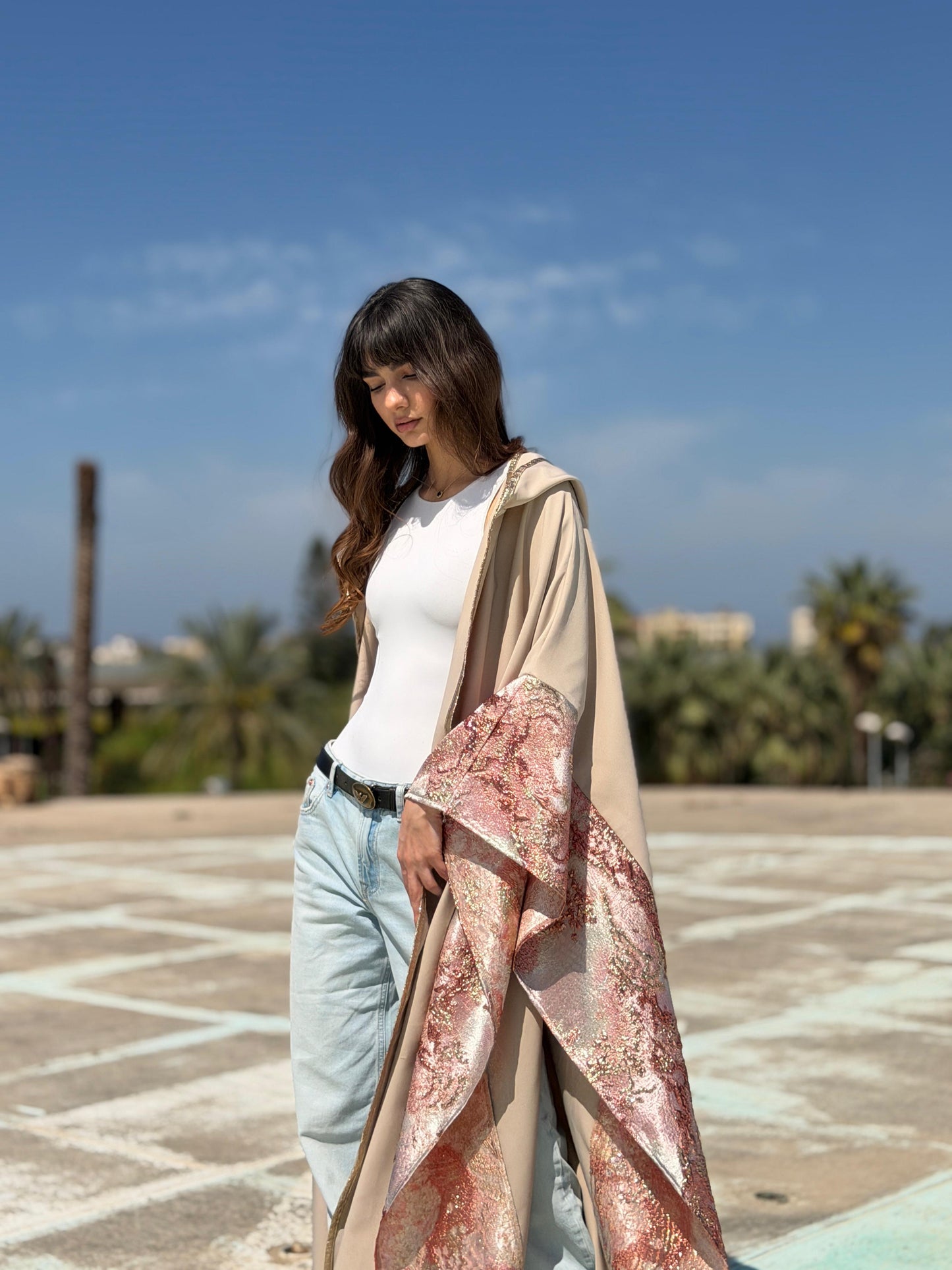 Desert Pearl Hooded Bisht