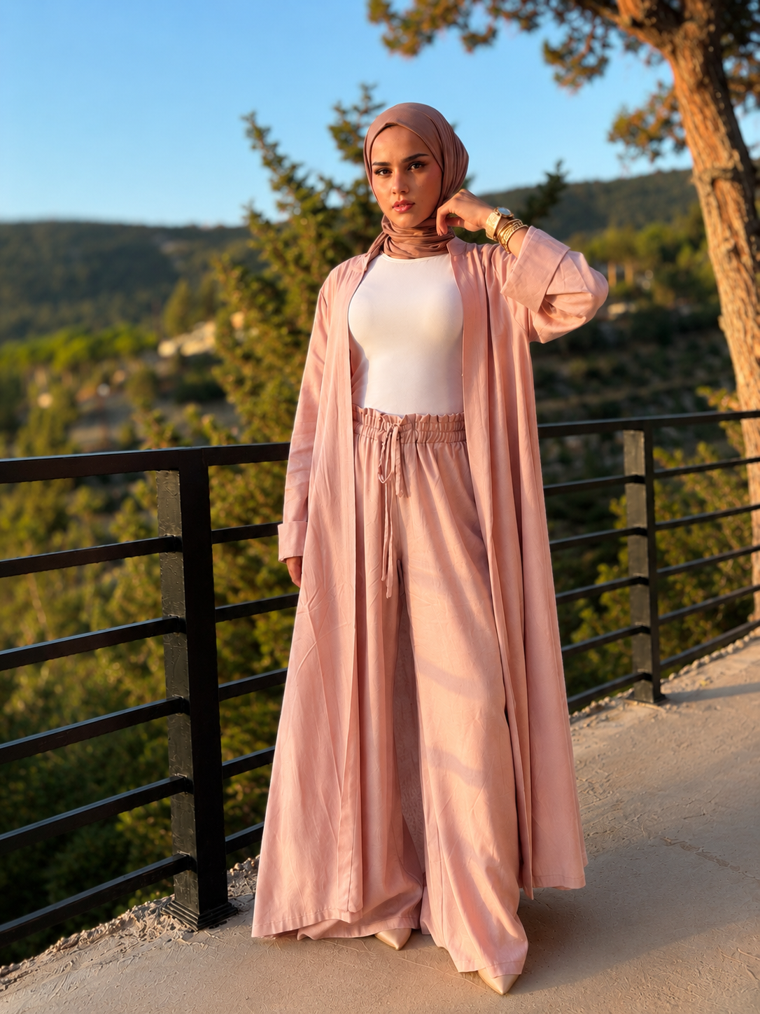 Linen Blend Day to Night Set – Blush