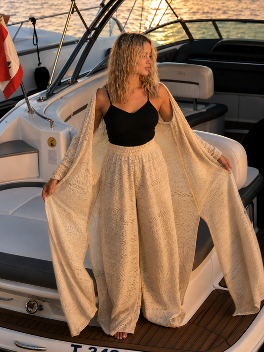 Relaxed Kimono Set-Beige