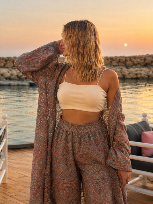 Relaxed Kimono Set- Rose Taupe
