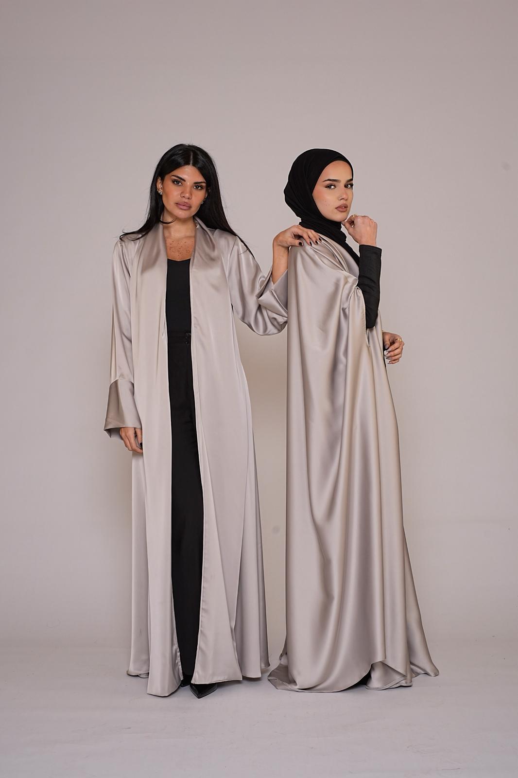 Silver Mist Bisht Abaya