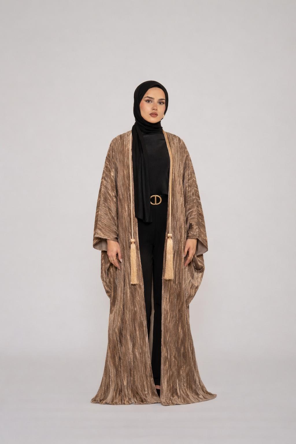 Soft Bronze Bisht Abaya