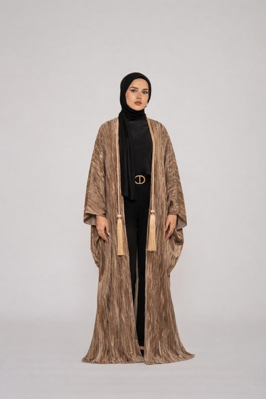 Soft Bronze Bisht Abaya