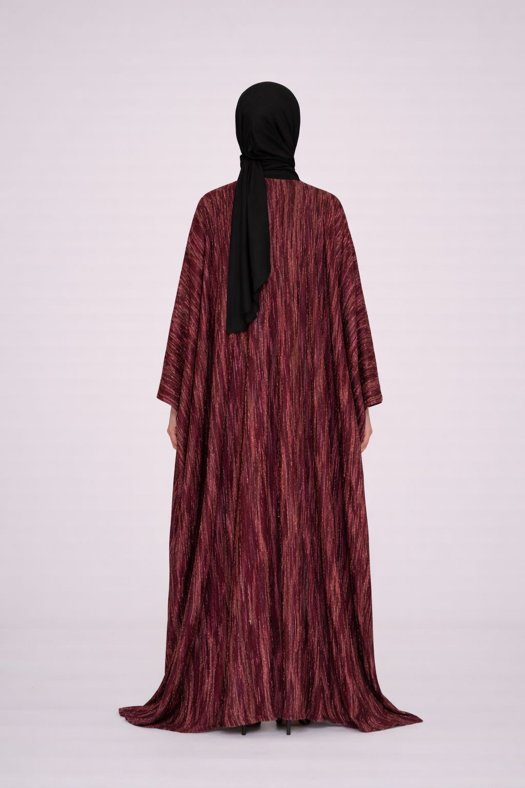 The Velvet Bisht Abaya- Burgundy