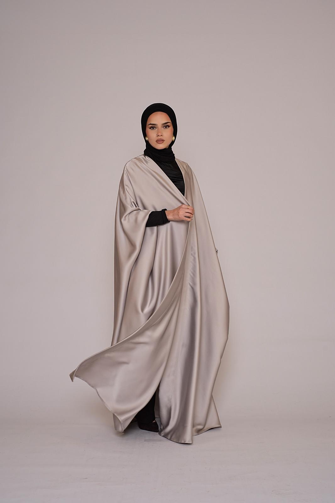 Silver Mist Bisht Abaya