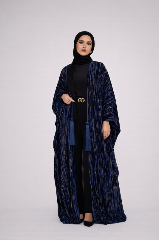Navy Blue Bisht Abaya
