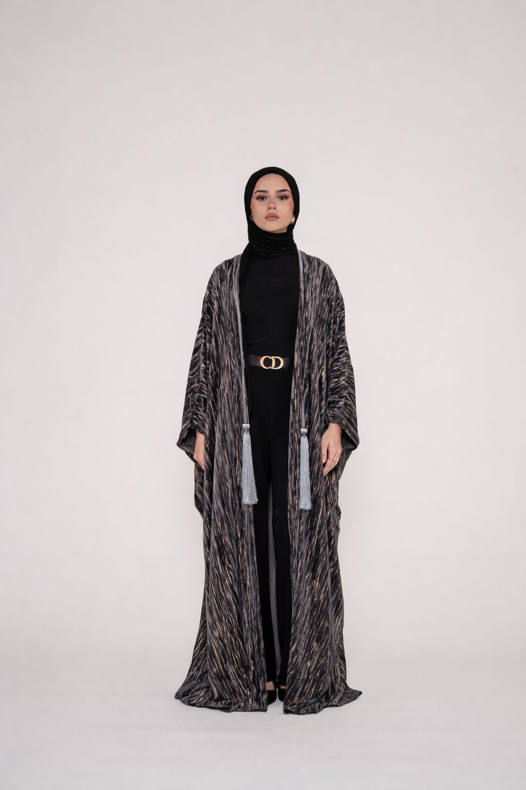 Silver Grey Bisht Abaya